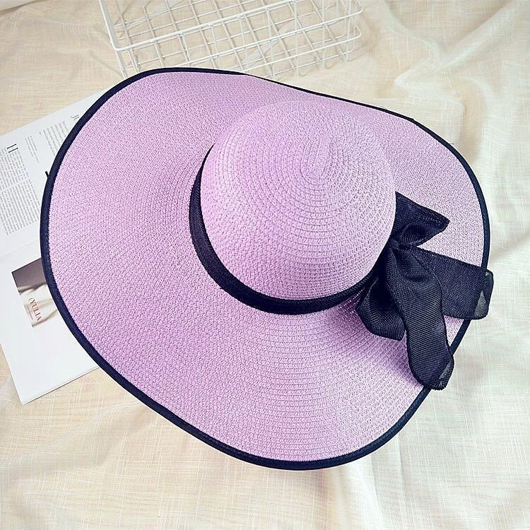 Women's Seaside Summer Vacation Foldable Sun Hat With Wide Brim - Dannycart