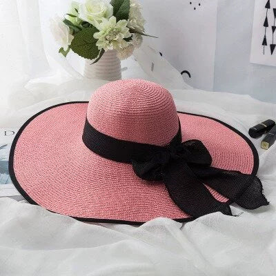 Women's Seaside Summer Vacation Foldable Sun Hat With Wide Brim - Dannycart