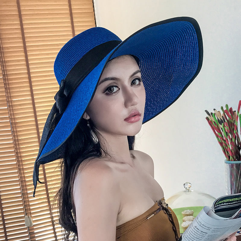 Women's Seaside Summer Vacation Foldable Sun Hat With Wide Brim - Dannycart