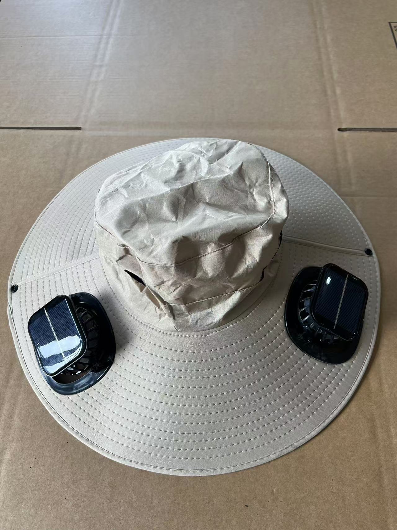 Men's Sun Shading Large Eave Sun Shading Solar Fan Cap - Dannycart